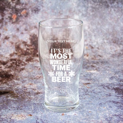 Most Wonderful Time Pint Glass in Gift Box